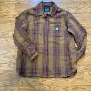 Carhartt Women’s Twill Shirt Jacket in Brown & Burgundy